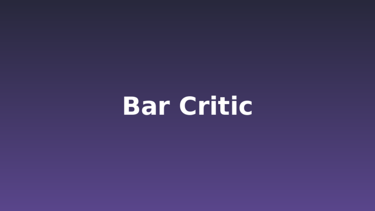 Bar Critic placeholder image Bar Critic placeholder image